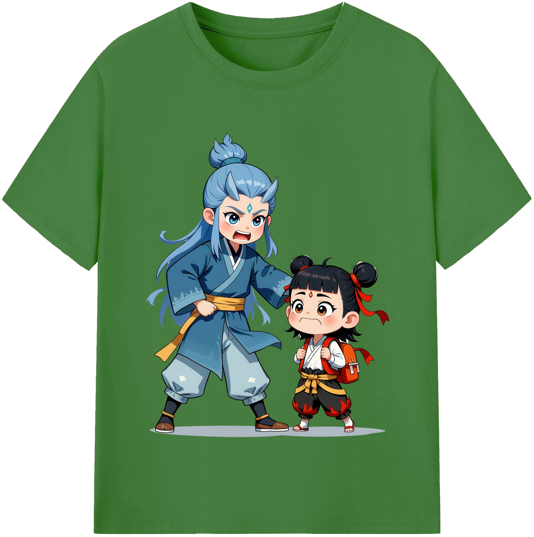 （画像用） Ne Zha 2 ナタ 魔童の大暴れ レディースカジュアルプリントTシャツ（綿100％）